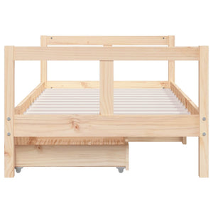 Giroletto per Bambini con Cassetti 80x160cm Legno Massello Pino 834414