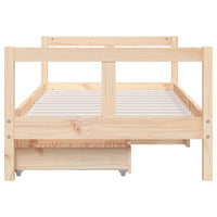 Giroletto per Bambini con Cassetti 80x160cm Legno Massello Pino 834414
