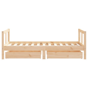 Giroletto per Bambini con Cassetti 80x160cm Legno Massello Pino 834414