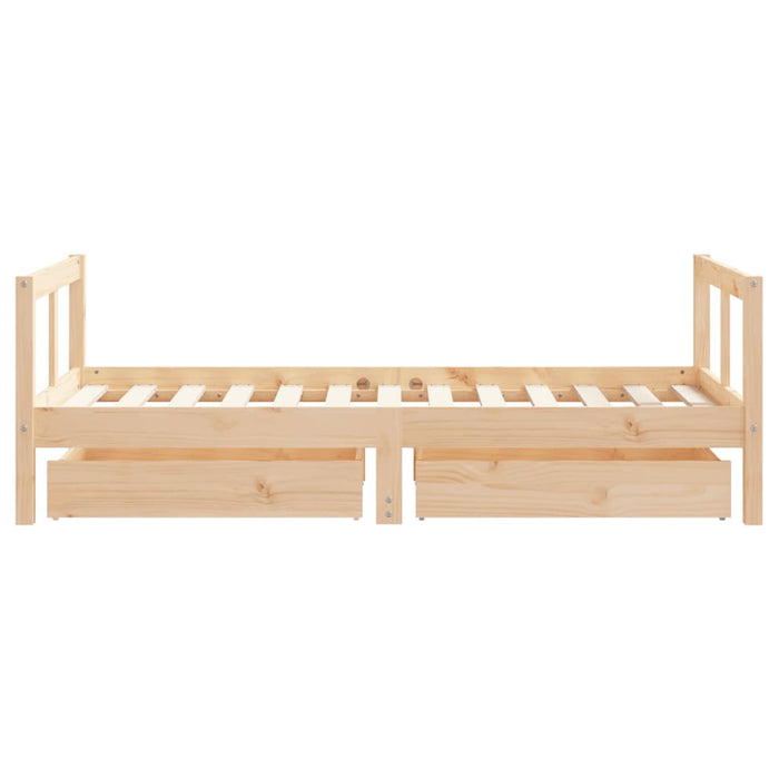 Giroletto per Bambini con Cassetti 80x160cm Legno Massello Pino 834414