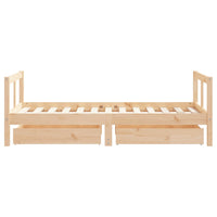 Giroletto per Bambini con Cassetti 80x160cm Legno Massello Pino 834414