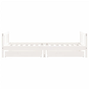 Giroletto Bambini con Cassetti Bianco 90x190 cm Massello Pino