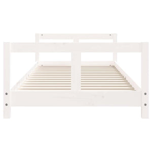 Giroletto per Bambini Bianco 80x200cm in Legno Massello di Pino 834421