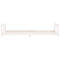 Giroletto per Bambini Bianco 80x200cm in Legno Massello di Pino 834421