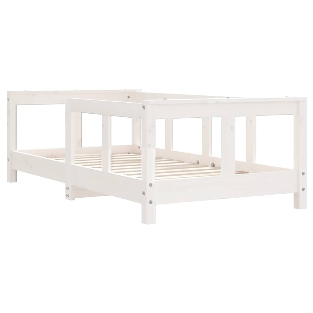 Giroletto per Bambini-Struttura Letto Bambini Bianco 70x140cm in Legno Massello di Pino 885065