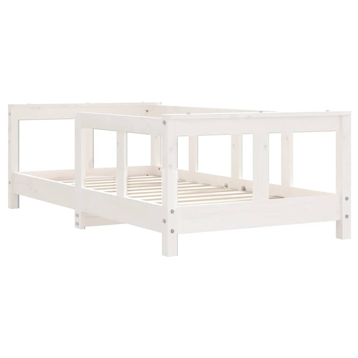 Giroletto per Bambini-Struttura Letto Bambini Bianco 70x140cm in Legno Massello di Pino 885065