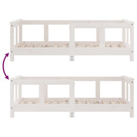 Giroletto per Bambini-Struttura Letto Bambini Bianco 70x140cm in Legno Massello di Pino 885065