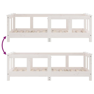 Giroletto per Bambini-Struttura Letto Bambini Bianco 70x140cm in Legno Massello di Pino 885065