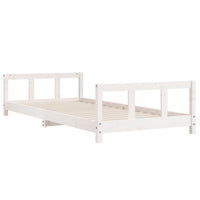 Giroletto per Bambini Bianco 90x190cm in Legno Massello di Pinocod mxl 127228