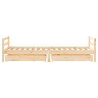 Giroletto Bambini con Cassetti 90x200 cm Legno Massello di Pino 834438