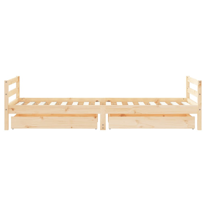 Giroletto Bambini con Cassetti 90x200 cm Legno Massello di Pino 834438