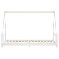 Giroletto per Bambini Bianco 80x200cm in Legno Massello di Pino