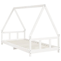 Giroletto per Bambini-Struttura Letto Bambini Bianco 90x200cm in Legno Massello di Pino 169171