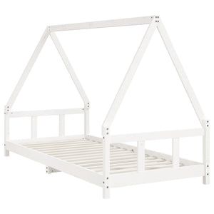 Giroletto per Bambini-Struttura Letto Bambini Bianco 90x200cm in Legno Massello di Pino 169171