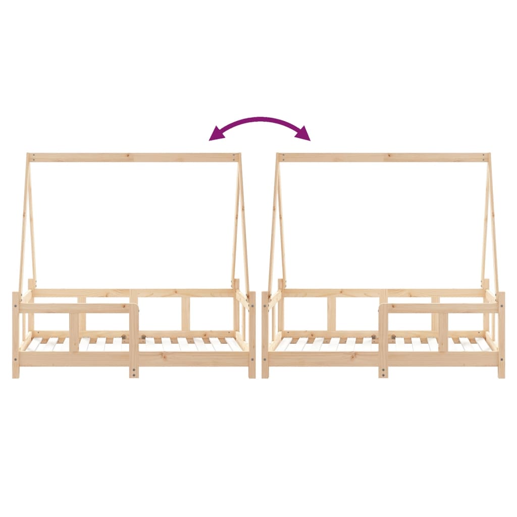 Giroletto per Bambini 70x140 cm in Legno Massello di Pino 834456