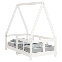 Giroletto per Bambini-Struttura Letto Bambini Bianco 70x140cm in Legno Massello di Pino 275691