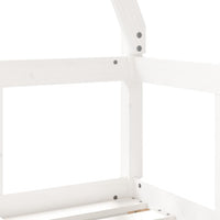 Giroletto per Bambini-Struttura Letto Bambini Bianco 70x140cm in Legno Massello di Pino 275691