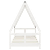 Giroletto per Bambini Bianco 80x160cm in Legno Massello di Pino 834460