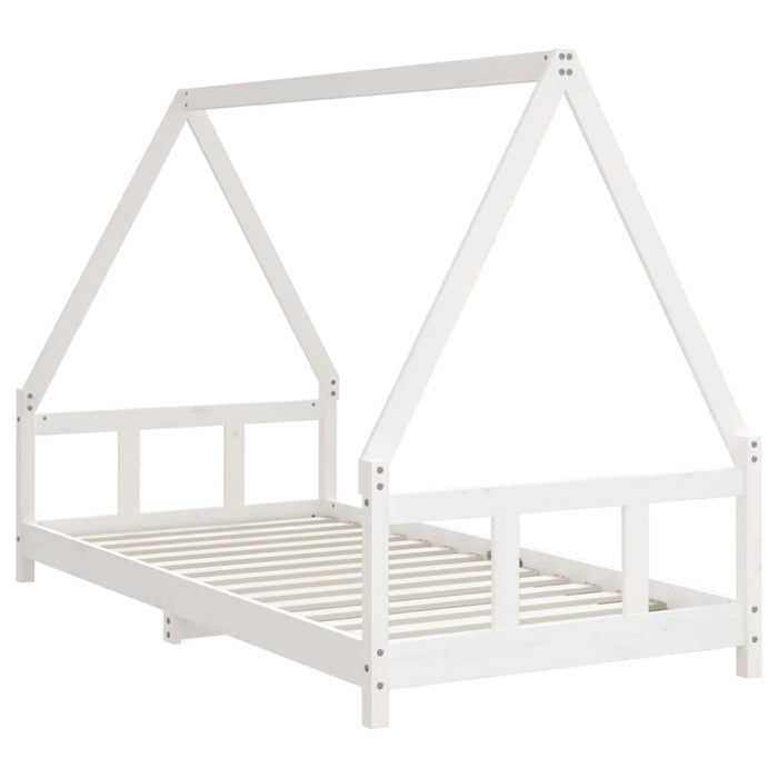 Giroletto per Bambini-Struttura Letto Bambini Bianco 90x190cm in Legno Massello di Pino 530190