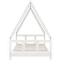 Giroletto per Bambini Bianco 90x190cm in Legno Massello di Pino 834463