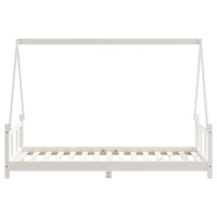 Giroletto per Bambini Bianco 90x190cm in Legno Massello di Pino 834463