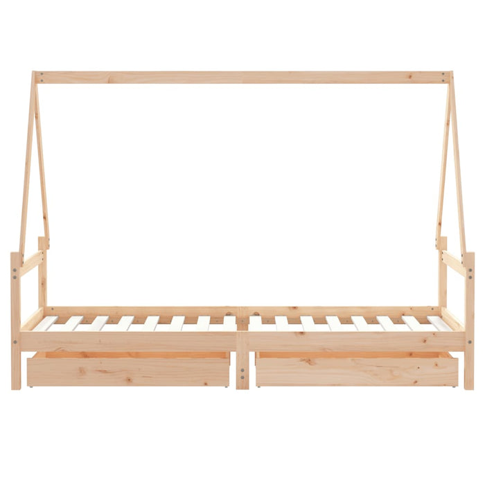 Giroletto Bambini con Cassetti 80x200 cm Legno Massello di Pino 834465