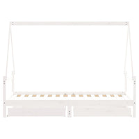 Giroletto Bambini con Cassetti Bianco 90x190 cm Massello Pino 834478