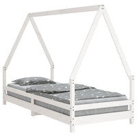 Giroletto per Bambini-Struttura Letto Bambini Bianco 80x200cm in Legno Massello di Pino 978474