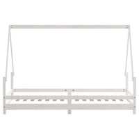 Giroletto per Bambini Bianco 80x200cm in Legno Massello di Pino 834481
