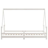 Giroletto per Bambini Bianco 90x200cm in Legno Massello di Pino 834484