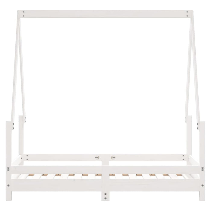 Giroletto per Bambini Bianco 70x140cm in Legno Massello di Pino