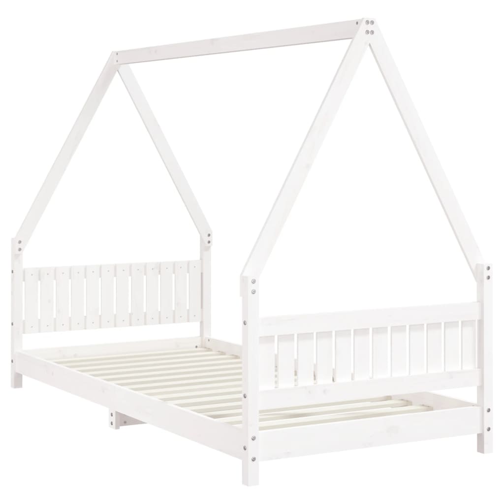 Giroletto per Bambini-Struttura Letto Bambini Bianco 90x200cm in Legno Massello di Pino 425827