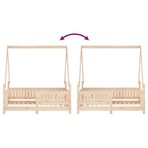 Giroletto per Bambini 70x140 cm in Legno Massello di Pino 834501