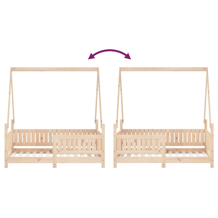 Giroletto per Bambini 70x140 cm in Legno Massello di Pino 834501