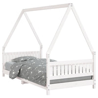 Giroletto per Bambini-Struttura Letto Bambini Bianco 90x190cm in Legno Massello di Pino 179083