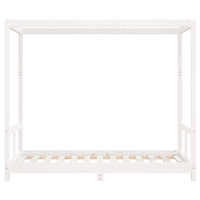 Giroletto per Bambini Bianco 80x160cm in Legno Massello di Pino