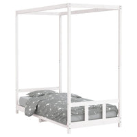 Giroletto per Bambini-Struttura Letto Bambini Bianco 90x190cm in Legno Massello di Pino 564207