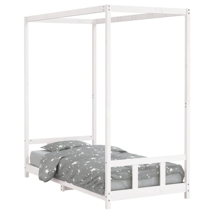 Giroletto per Bambini-Struttura Letto Bambini Bianco 90x190cm in Legno Massello di Pino 564207