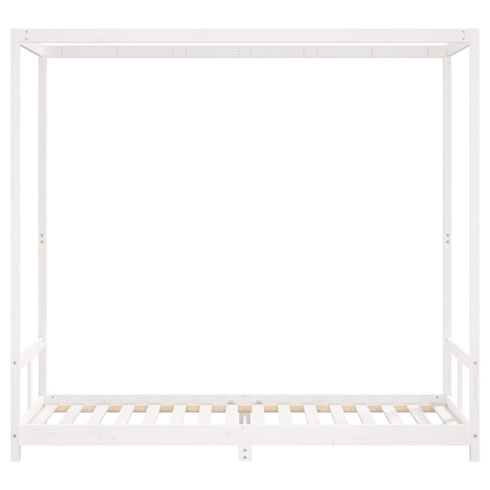 Giroletto per Bambini Bianco 80x200cm in Legno Massello di Pino 834520