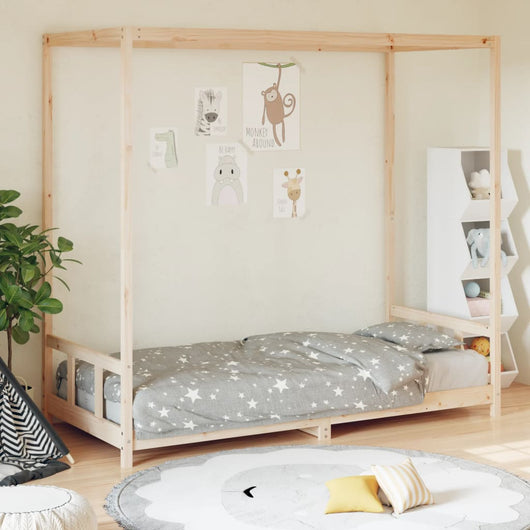 Giroletto per Bambini-Struttura Letto Bambini 90x200 cm in Legno Massello di Pino 590081