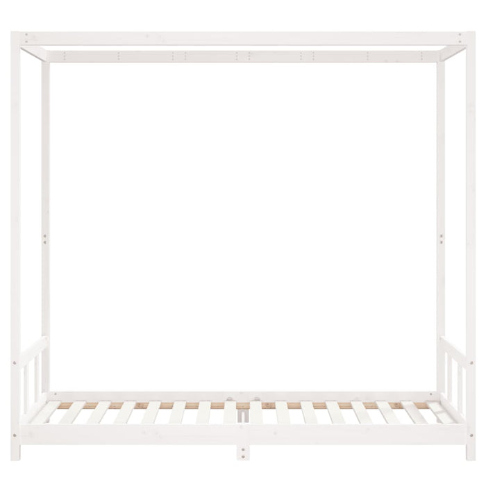 Giroletto per Bambini Bianco 90x200cm in Legno Massello di Pino