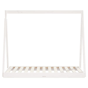 Giroletto per Bambini Bianco 70x140cm in Legno Massello di Pino 834526