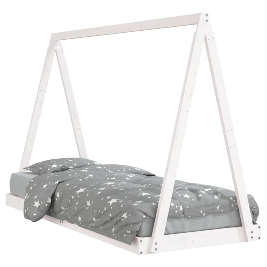 Giroletto per Bambini-Struttura Letto Bambini Bianco 80x200cm in Legno Massello di Pino 377122