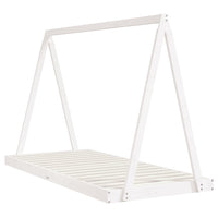 Giroletto per Bambini Bianco 90x200cm in Legno Massello di Pino 834538