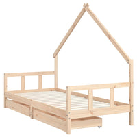 Giroletto per Bambini con Cassetti 90x190cm Legno Massello Pinocod mxl 94911