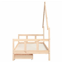 Giroletto Bambini con Cassetti-Struttura Letto Bambini 90x200 cm Legno Massello di Pino 391688