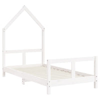 Giroletto per Bambini Bianco 80x160cm in Legno Massello di Pinocod mxl 94932