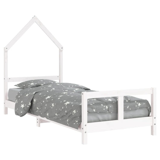 Giroletto per Bambini-Struttura Letto Bambini Bianco 80x200cm in Legno Massello di Pino 976816