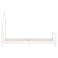 Giroletto per Bambini Bianco 80x200cm in Legno Massello di Pino 834565