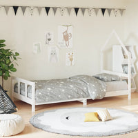 Giroletto per Bambini-Struttura Letto Bambini Bianco 90x200cm in Legno Massello di Pino 536757